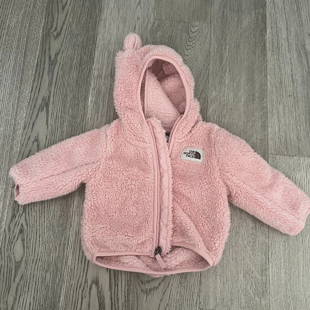 North Face pink fleece jacket infant 3-6 months